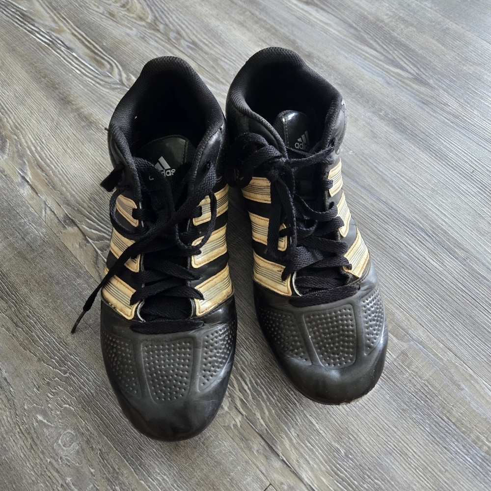Adidas Black and Gold Athletic Shoes